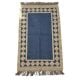 Handmade Blue And Beige Jute Vintage Dhurrie For Living Room
